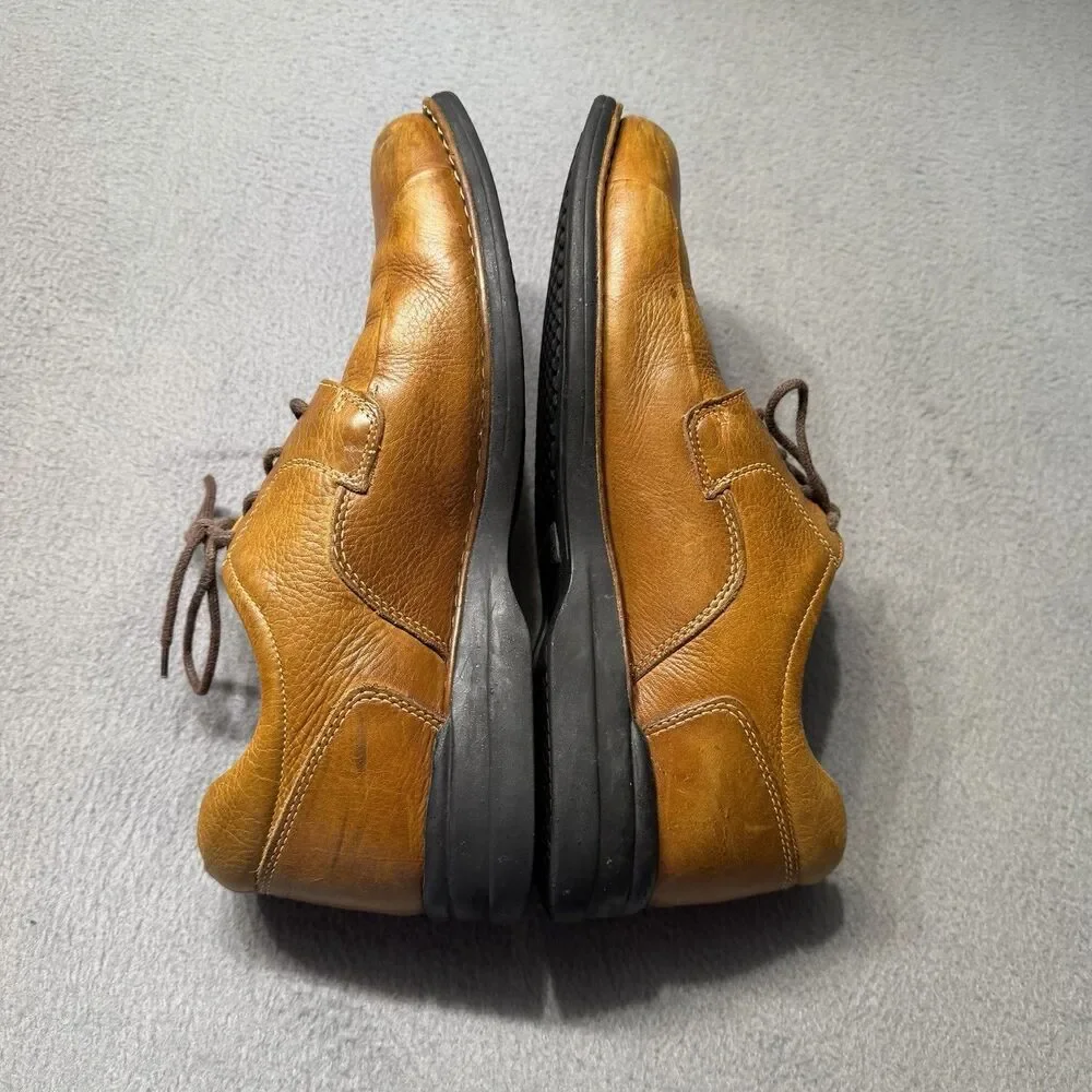 Johnston & Murphy Mens Size 8.5 M Brown Leather Split Toe Derby Dress Shoe